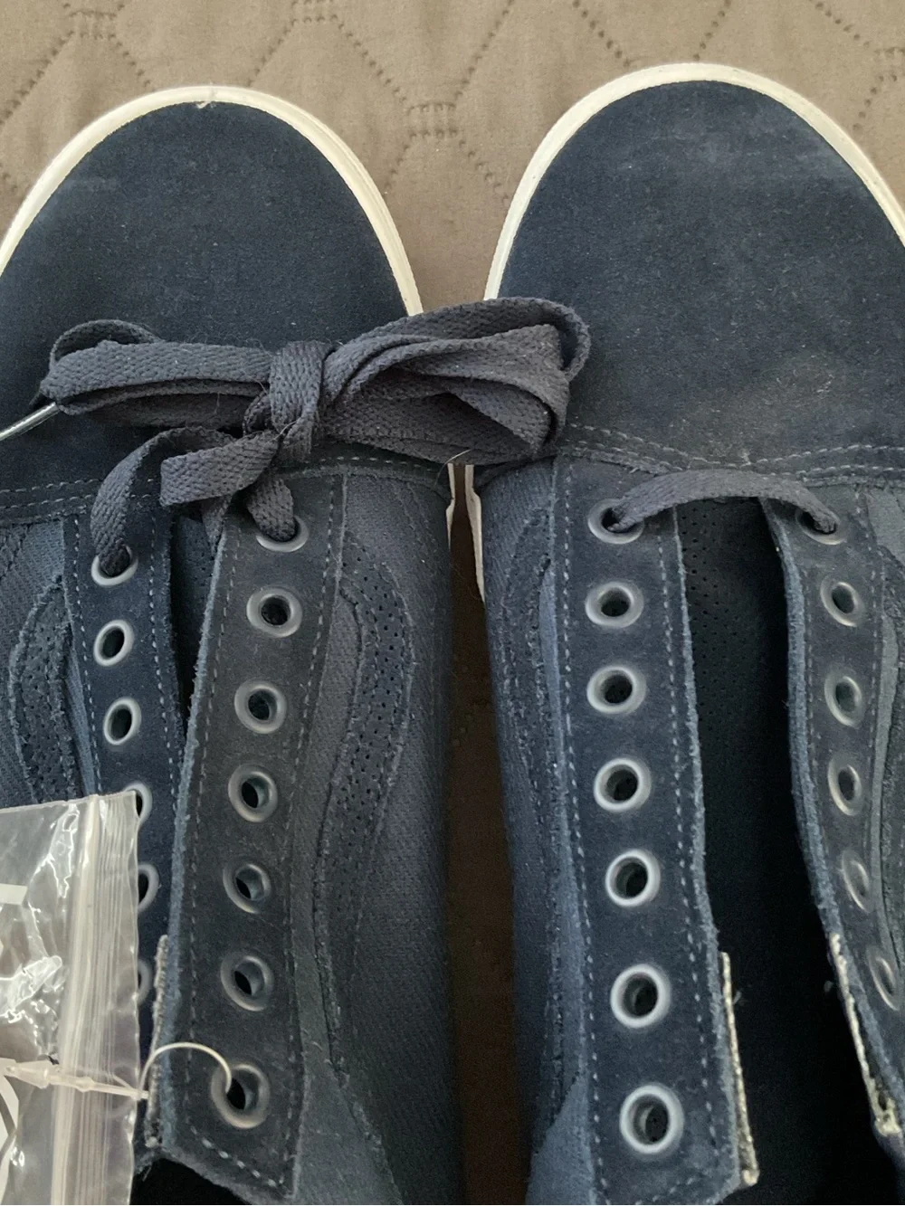 Vans Old Skool Sneakers 11.5 Men Navy Dark Blue Canvas Suede Skate Shoes